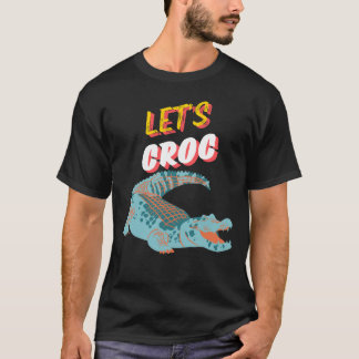 T-shirt Graphique crocodile avec texte Crocodile