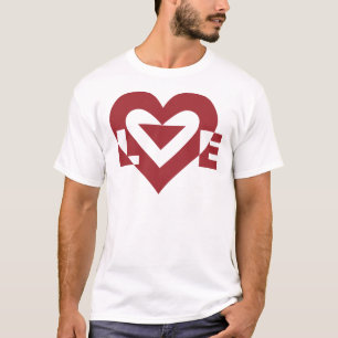 T-shirt Graphique d'amour cool, Bourgogne