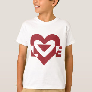 T-shirt Graphique d'amour cool, Bourgogne