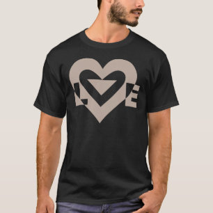 T-shirt Graphique d'amour cool, gris
