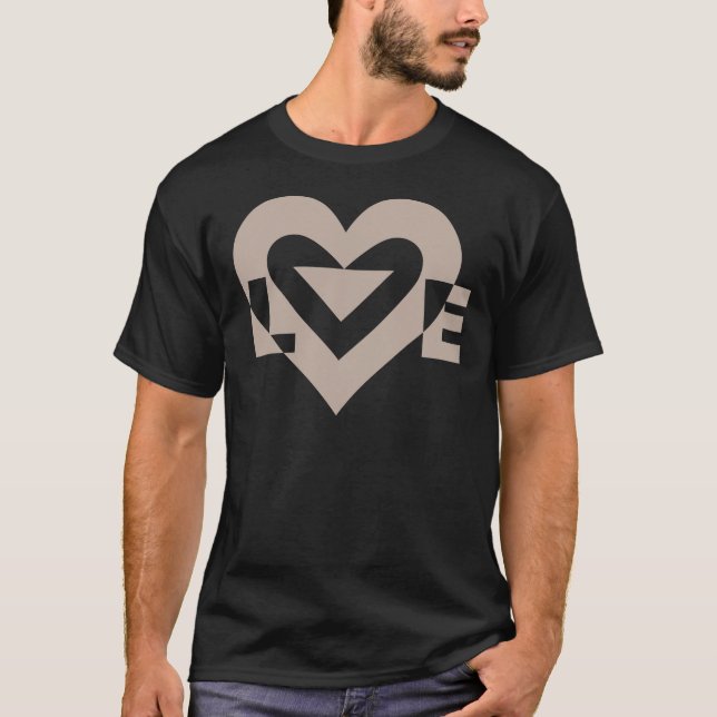 T-shirt Graphique d'amour cool, gris (Devant)