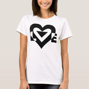T-shirt Graphique d'amour cool, noir
