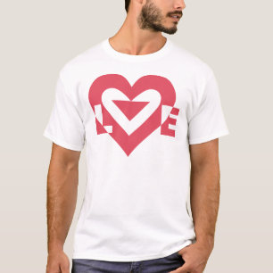 T-shirt Graphique d'amour cool, rose cerise