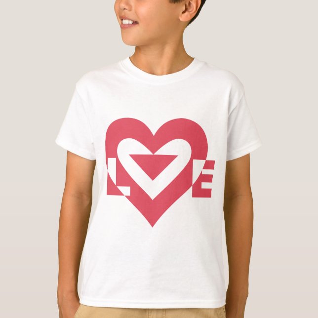 T-shirt Graphique d'amour cool, rose cerise (Devant)