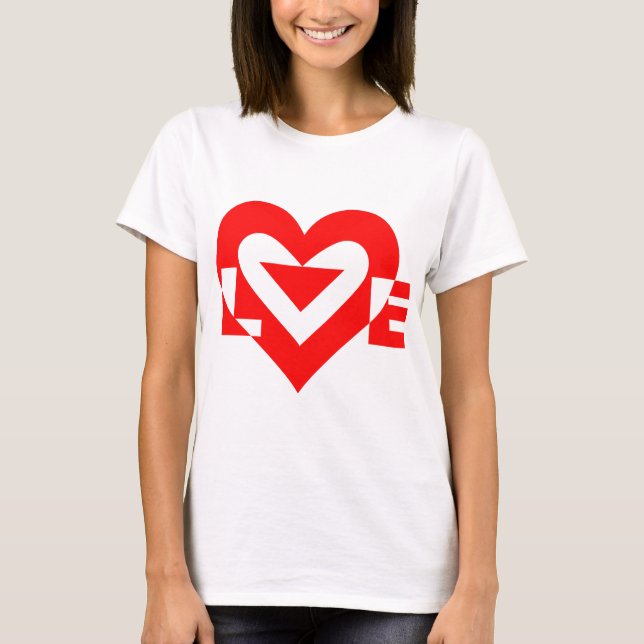 T-shirt Graphique d'amour cool, Rouge (Devant)