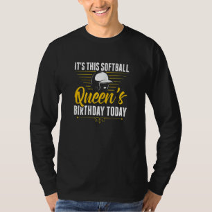 T-shirt Graphique d'anniversaire pour fan de softball femm