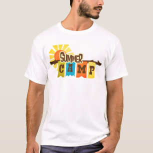 T-shirt graphique de camp d'été rétro