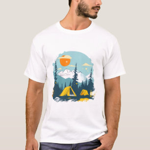 T-shirt graphique de camp d'été rétro !