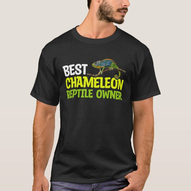T-shirt Graphique de Chameleon Reptile Propriétaire Animau (Devant)