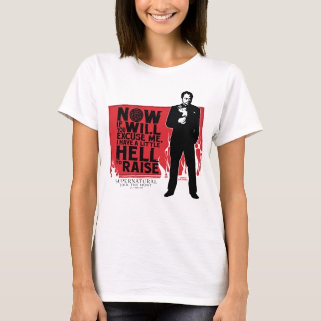 T-shirt Graphique de citation de Crowley surnaturelle (Devant)