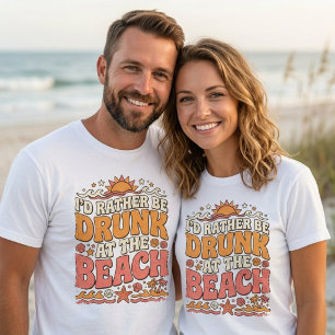T-shirt Graphique de citation de plage d'été sarcastique d