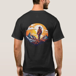 T-shirt Graphique de coucher de soleil sauvage Mountain Ex