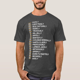 T-shirt Graphique de croissance de la barbe Longueur de la