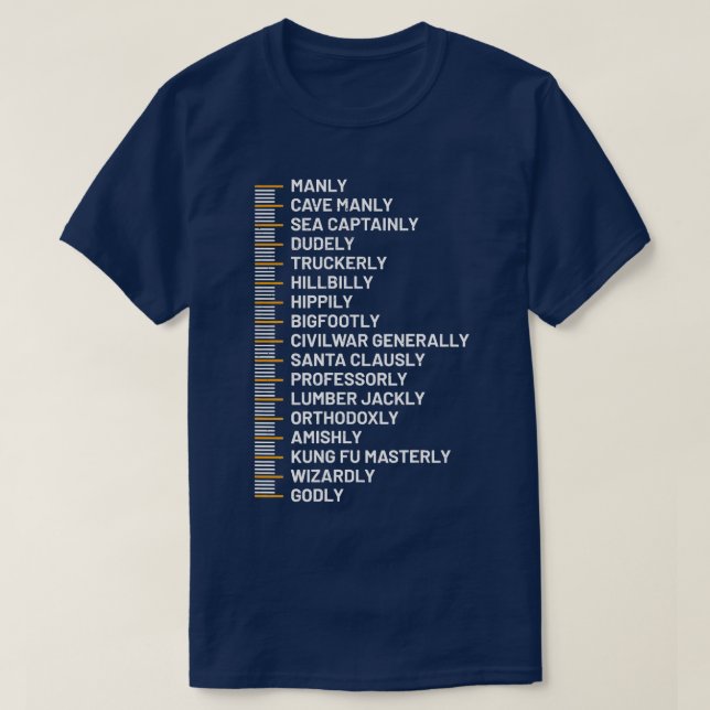 T-shirt Graphique de croissance de la barbe Longueur de la (Design devant)