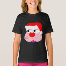 T-shirt graphique de dessin animé de lapin de Noël