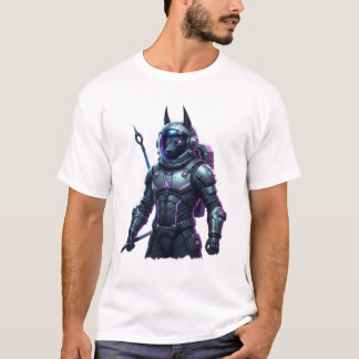 T-Shirt Graphique de Guerrier Cyberpunk Futuriste