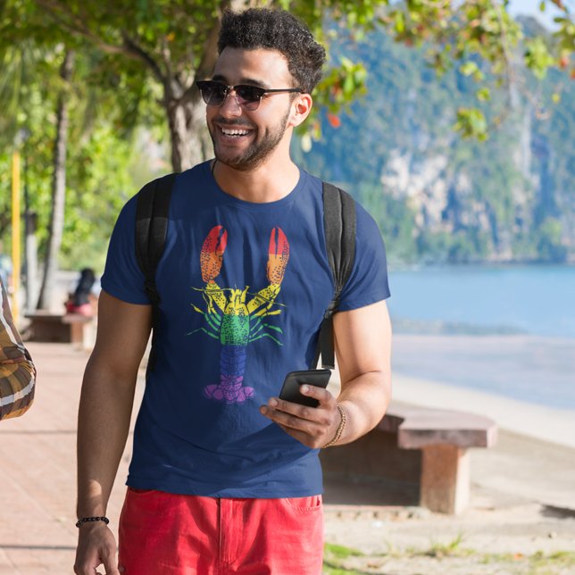 T-shirt Graphique de homard avec Fierté Arc-en-ciel (Créateur téléchargé)