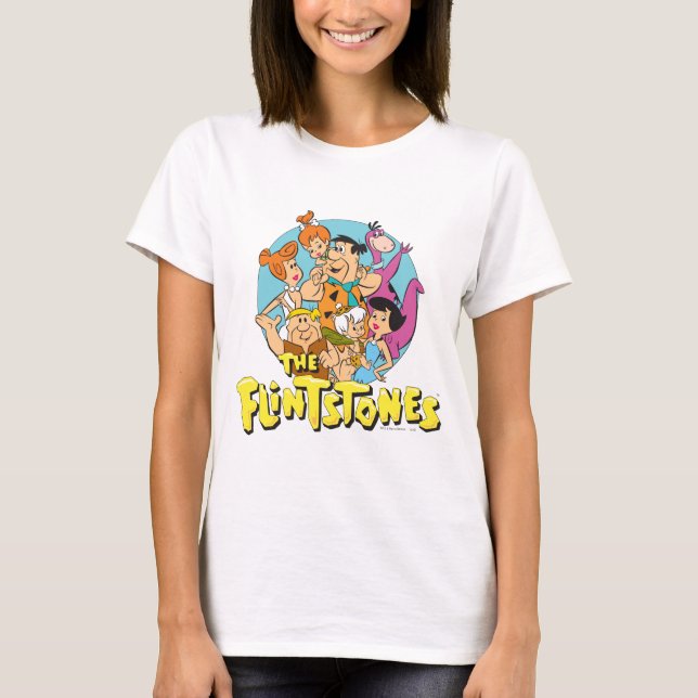 T-shirt Graphique de la famille Pierrafeu et Roubles (Devant)