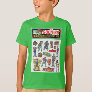 T-shirt Graphique de la feuille d'autocollants rétro Gooni
