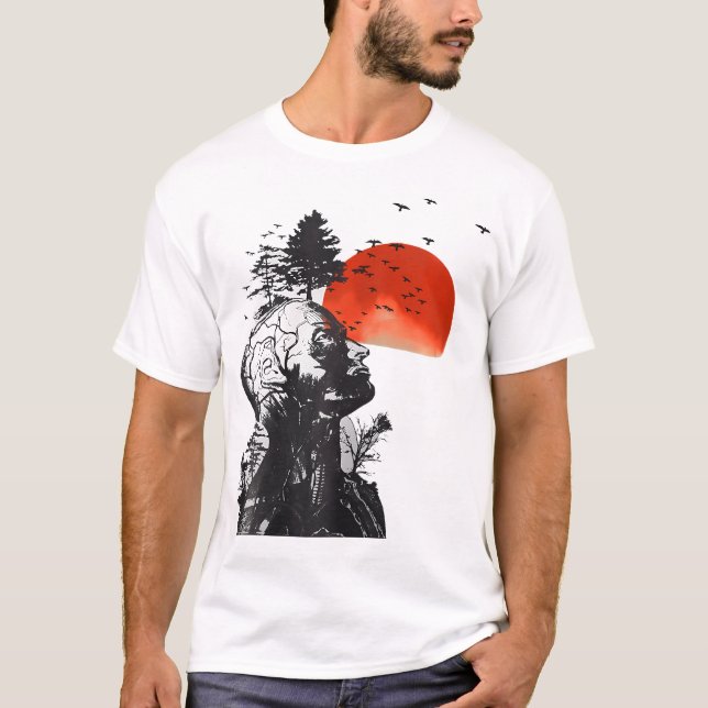 T-shirt Graphique de l'arbre humain de couverture (Devant)