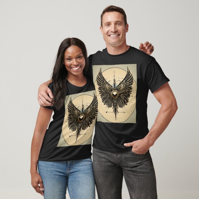 T-shirt graphique de liberté ailée (Unisexe)