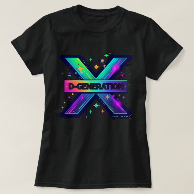 T-shirt Graphique de logo DX pour Imaginaire Flat Design (Design devant)