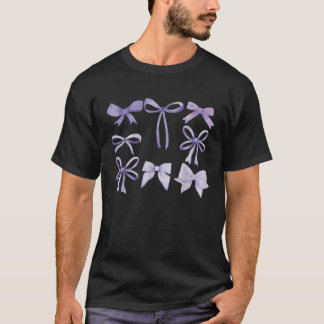 T-shirt Graphique de mignonne pourpre et de ruban pour fem