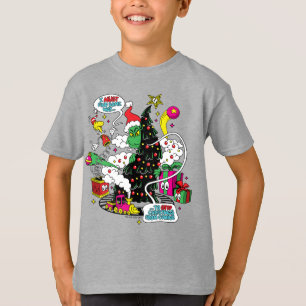 T-shirt Graphique de Noël coloré Grinch