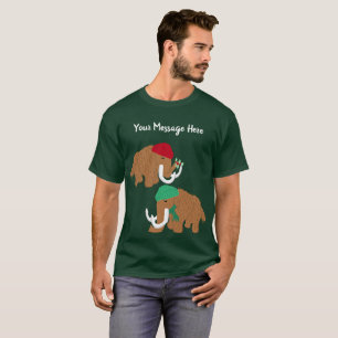 T-shirt Graphique de Noël des mammouths laineux à messag