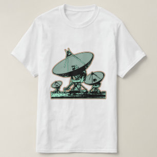 T-shirt Graphique de parabole satellite rétro