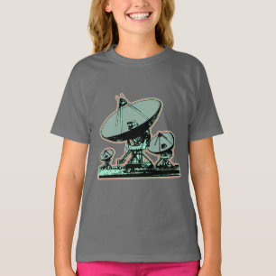 T-shirt Graphique de parabole satellite rétro