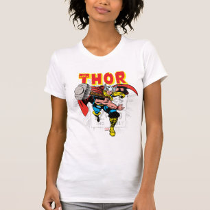 T-shirt Graphique de prix de bande dessinée Thor Retro