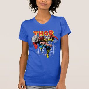 T-shirt Graphique de prix de bande dessinée Thor Retro