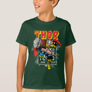 T-shirt Graphique de prix de bande dessinée Thor Retro