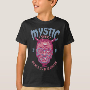 T-shirt Graphique De Question Du Voyant Mystique Oui Ou No
