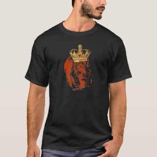 T-shirt Graphique de régal Lion sans peur couronné