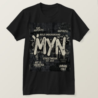 T-shirt graphique de streetwear souterrain MYN