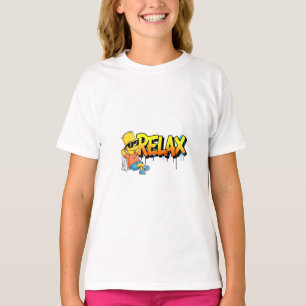 T-shirt graphique de style urbain avec graffiti «