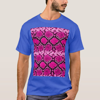 T-shirt Graphique de texture Poster de animal rose Snakesk