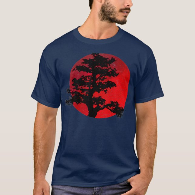 T-shirt Graphique de tradition japonaise de bonsaï (Devant)