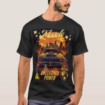 T-shirt graphique de voiture musculaire