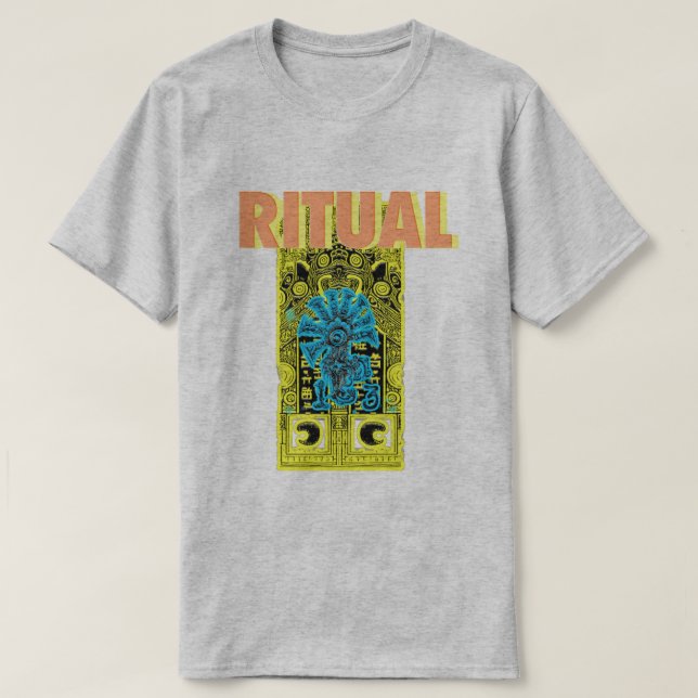 T-shirt Graphique de voyage d'art rituel (Design devant)