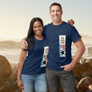 T-shirt Graphique des étoiles et des rayures des États-Uni