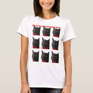 T-shirt Graphique des expressions faciales de chat expliqu