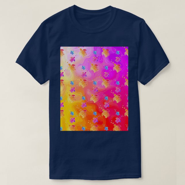 T-shirt Graphique des tortues de mer tropicales (Design devant)