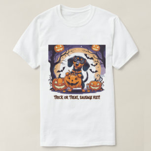 T-shirt Graphique d'Halloween éffrayant Dachshund Lover