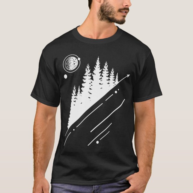 T-shirt Graphique d'hipster de forêt géométrique moderne (Devant)