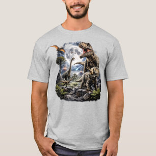 T-Shirt Graphique Dinosaure Vintage, T Rex Jurassi