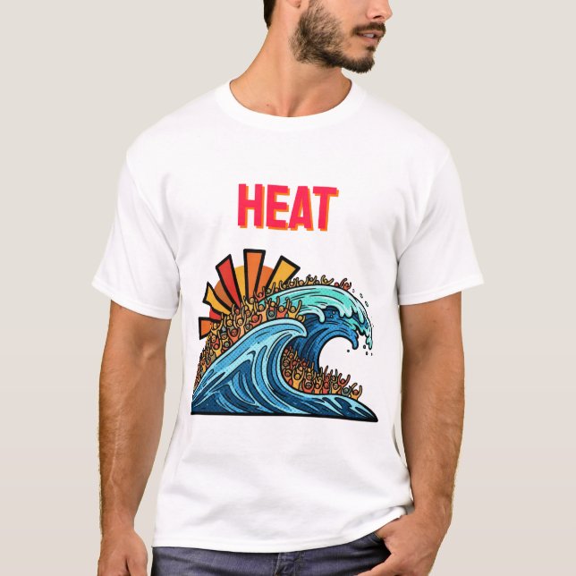 T-shirt Graphique d'oeuvres d'oeuvres de la foule des vagu (Devant)
