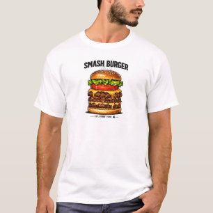 T-shirt graphique Double Cheeseburger juteux  
